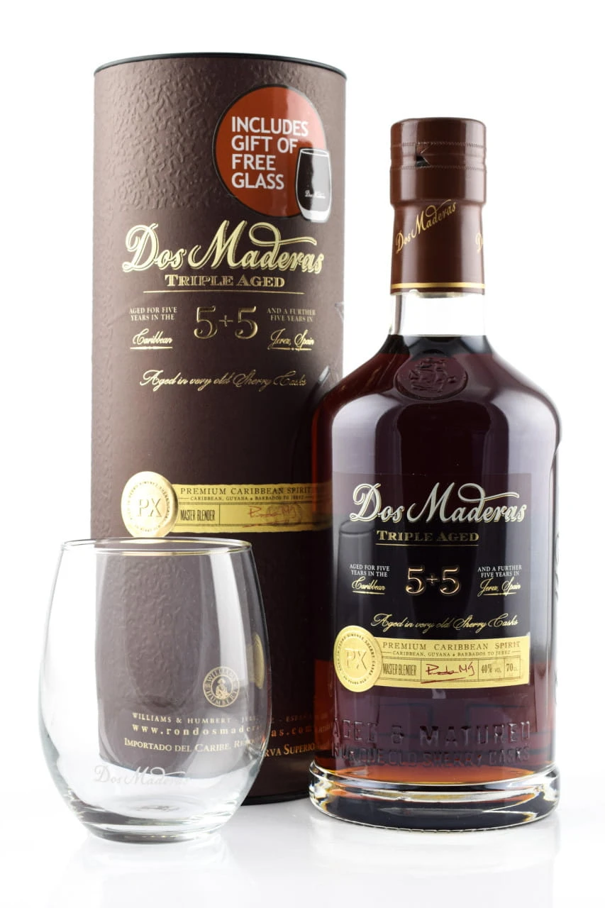 Dos Maderas PX 5+5 Jahre 40%vol. 0,7l Mit Glas