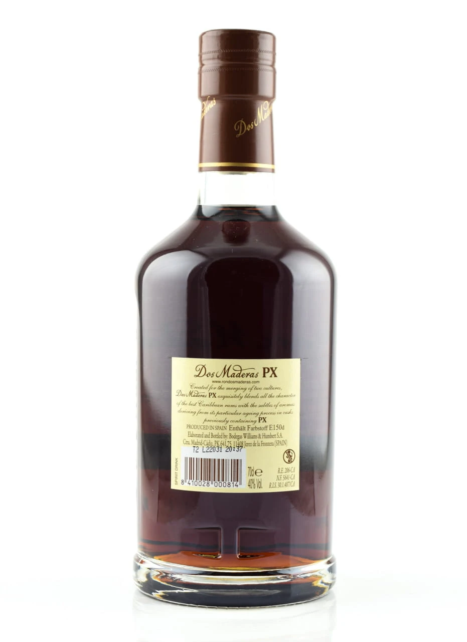 Dos Maderas PX 5+5 Jahre 40%vol. 0,7l Mit Glas – Bild 2