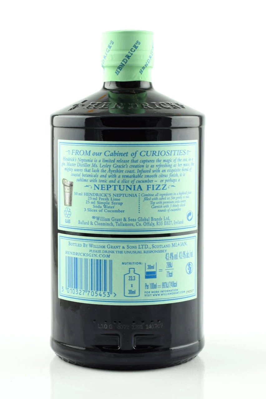 Hendrick's Neptunia Gin 43,4%vol. 0,7l – Bild 2