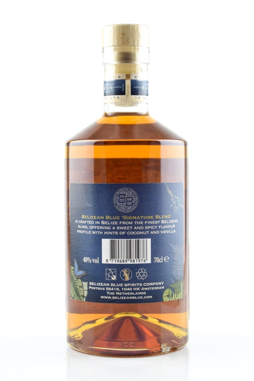 Belizean Blue Signature Blend 40%vol. 0,7l – Bild 2
