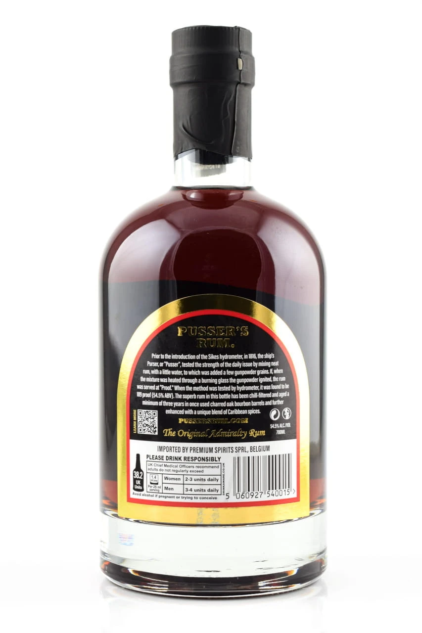 Pusser's Gunpowder Proof Spiced 54,5%vol. 0,7l – Bild 2