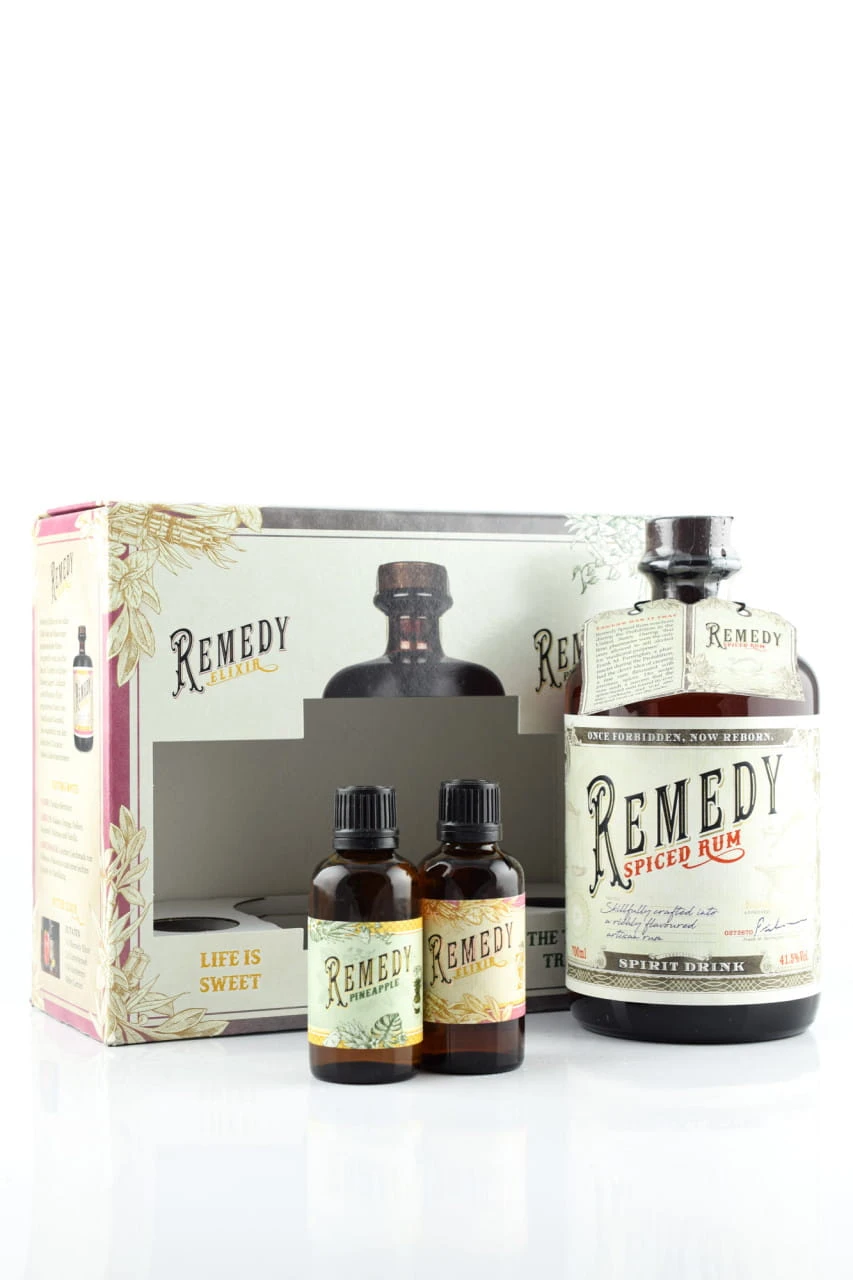 Remedy Spiced Rum 41,5%vol. 0,7l Mit 2 Miniaturen 0,05l