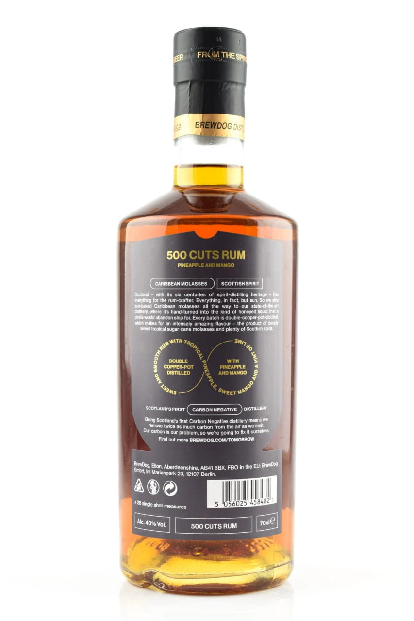 BrewDog 500 Cuts Rum Pineapple And Mango 40%vol. 0,7l – Bild 2