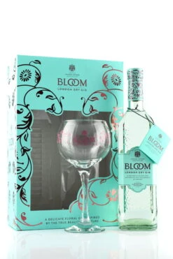 Bloom London Dry Gin 40%vol. 0,7l Mit Copa-Glas