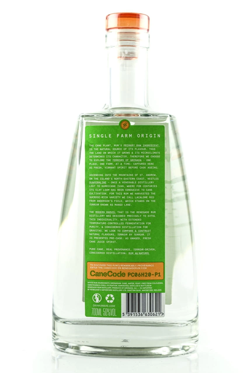 Renegade Can Rum - Pre-Cask Dunfermline Pot Still 50%vol. 0,7l – Bild 2