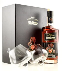 Malteco 25 Jahre 40%vol. 0,7l Mit Zwei Gläsern