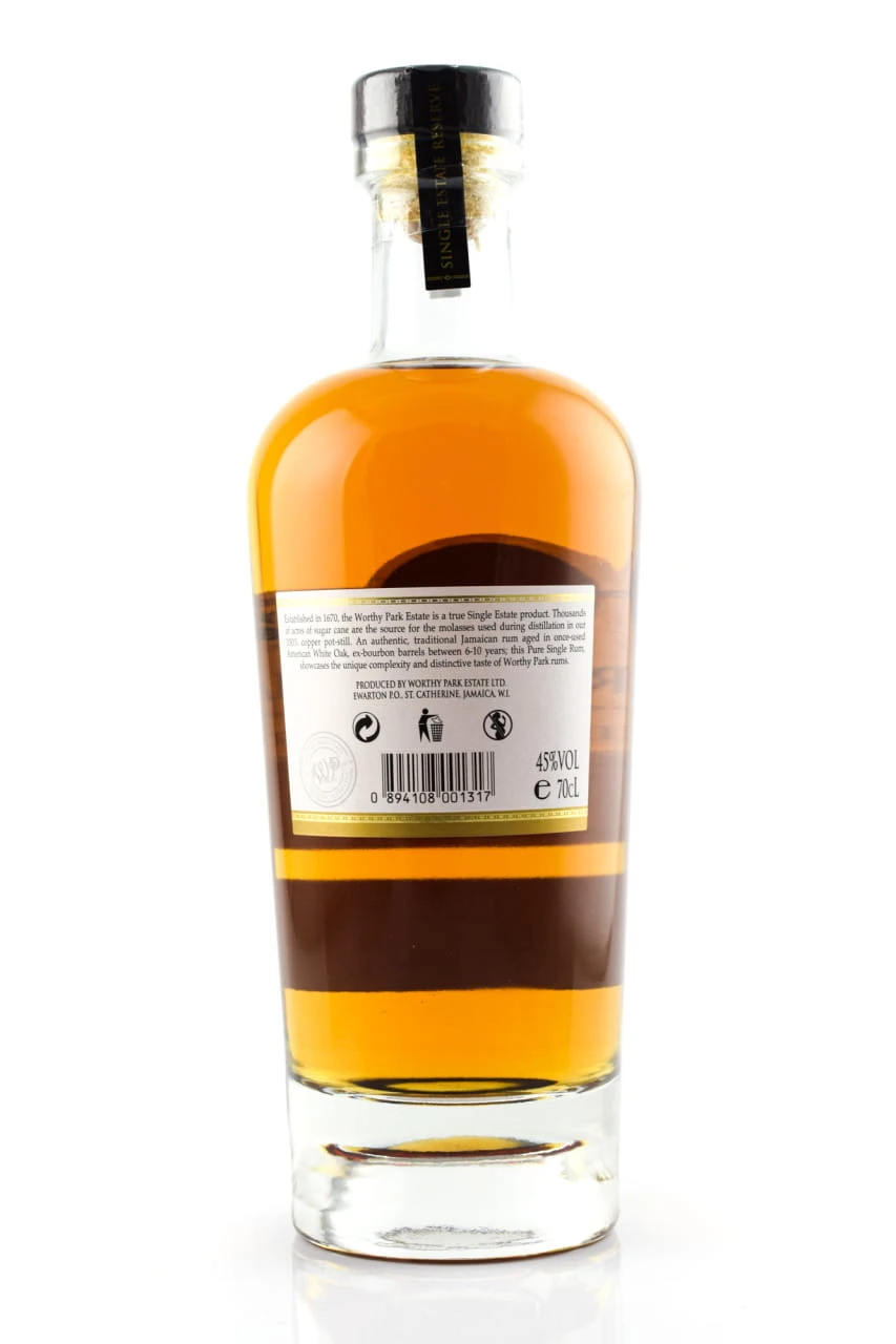 Worthy Park Single Estate Reserve 45%vol. 0,7l – Bild 2