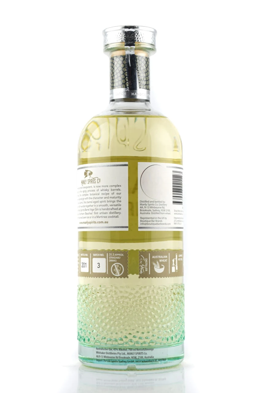 Manly Spirits - Whisky Barrel Aged Gin 45%vol. 0,7l – Bild 2