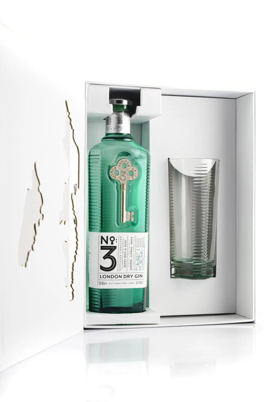 No. 3 - London Dry Gin 46%vol. 0,7l Mit Glas – Bild 3